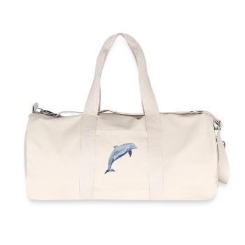 Delfin Glückssprung - Sonja von Staden - Recycelte Canvas-Sporttasche von Stanley/Stella - Naturweiß - Vorne