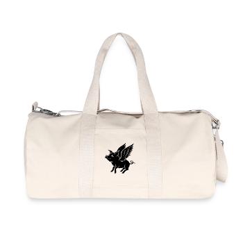 Fliegendes Schwein mit Flügeln - Recycelte Canvas-Sporttasche von Stanley/Stella - Naturweiß - Vorne