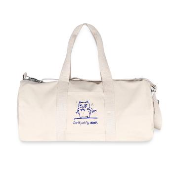 Dont Just Fly Soar Superkatze Motivation Geschenk - Recycelte Canvas-Sporttasche von Stanley/Stella - Naturweiß - Vorne