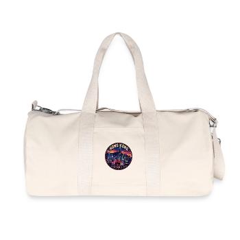 Hong Kong Skyline Vintage Reiseabzeichen - Recycelte Canvas-Sporttasche von Stanley/Stella - Naturweiß - Vorne