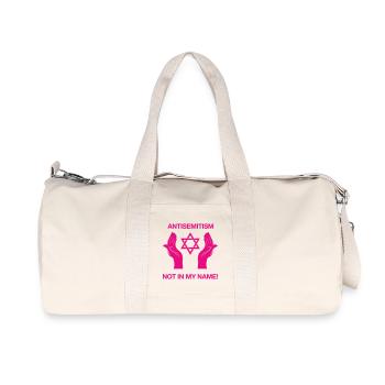 Antisemitismus – Nicht in meinem Namen! - Recycelte Canvas-Sporttasche von Stanley/Stella - Naturweiß - Vorne