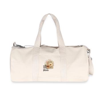 Blumenzeit Vintage Bouquet - Recycelte Canvas-Sporttasche von Stanley/Stella - Naturweiß - Vorne