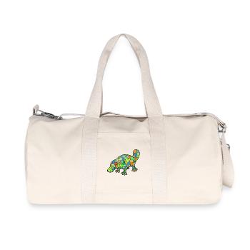 Mosaik Schnabeltier Regenbogenstil - Recycelte Canvas-Sporttasche von Stanley/Stella - Naturweiß - Vorne