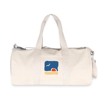 Vogel bei Sonnenuntergang – Minimalistische Kunst - Recycelte Canvas-Sporttasche von Stanley/Stella - Naturweiß - Vorne