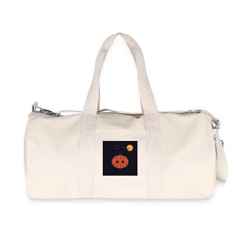 Minimalistische Kürbisnacht Halloween - Recycelte Canvas-Sporttasche von Stanley/Stella - Naturweiß - Vorne