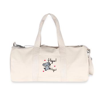 Bonjour les éléphants - Sac de sport en toile recyclée Stanley/Stella - blanc naturel - Devant
