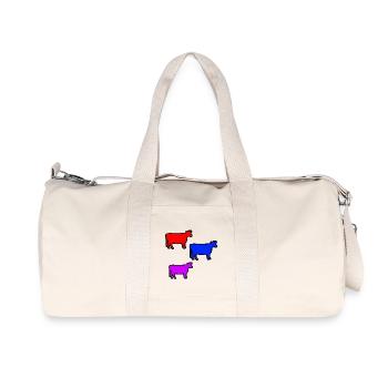 Kühe - Recycelte Canvas-Sporttasche von Stanley/Stella - Naturweiß - Vorne