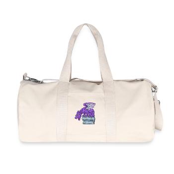 Lila Gargoyille - Recycelte Canvas-Sporttasche von Stanley/Stella - Naturweiß - Vorne