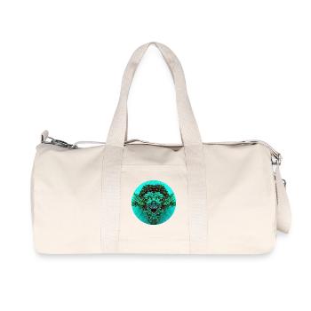 Coral Dance in Neon Turquoise - Recycled Canvas Sports Bag by Stanley/Stella - natural - Front