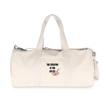 The Creator Is The Artist Graphic - Recycled Canvas Sports Bag by Stanley/Stella - natural - Front