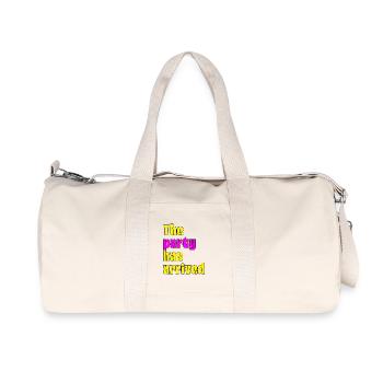 THE PARTY HAS ARRIVED, IT'S READY TO GO - Recycled Canvas Sports Bag by Stanley/Stella - natural - Front