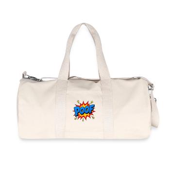POOF Comic Lettering – Action Pop Art Explosion - Recycled Canvas Sports Bag by Stanley/Stella - natural - Front