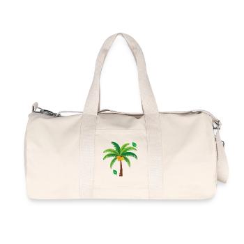 Tropische Palme Bunt - Recycelte Canvas-Sporttasche von Stanley/Stella - Naturweiß - Vorne