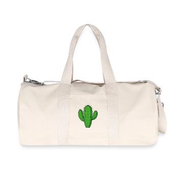 Green Columnar Cactus – Sweet Desert Plant - Recycled Canvas Sports Bag by Stanley/Stella - natural - Front