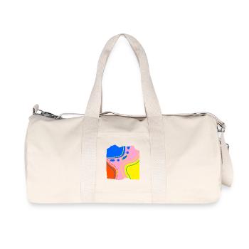Abstract Color Flow Artwork - Recycled Canvas Sports Bag by Stanley/Stella - natural - Front
