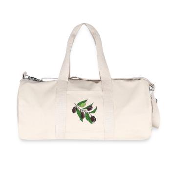 Impression vectorielle branche d’olivier - Sac de sport en toile recyclée Stanley/Stella - blanc naturel - Devant