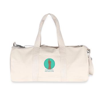 Je croise les doigts pour que tout aille bien, drôle, positif. - Sac de sport en toile recyclée Stanley/Stella - blanc naturel - Devant