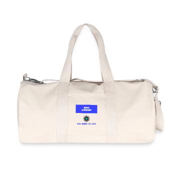 JOYEUX ANNIVERSAIRE. HAPPY BIRTHDAY. ANNIVERSAIRE. - Sac de sport en toile recyclée Stanley/Stella - blanc naturel - Devant