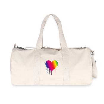 Cœur Arc-en-ciel Goutte - Sac de sport en toile recyclée Stanley/Stella - blanc naturel - Devant