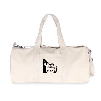 Joyeux anniversaire teckel - Sac de sport en toile recyclée Stanley/Stella - blanc naturel - Devant