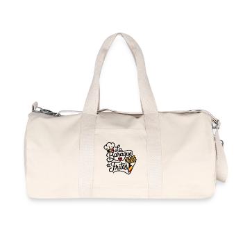La Baraque à Frites — Design Belge - Sac de sport en toile recyclée Stanley/Stella - blanc naturel - Devant