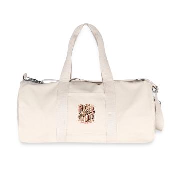 No Beer No Life – Alcohol Humor - Recycled Canvas Sports Bag by Stanley/Stella - natural - Front