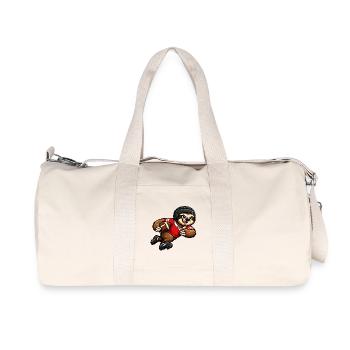 Un joli paresseux jouant au rugby - Sac de sport en toile recyclée Stanley/Stella - blanc naturel - Devant