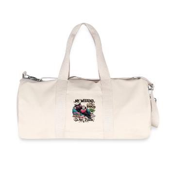 My Weekend Is Fully Booked - Recycled Canvas Sports Bag by Stanley/Stella - natural - Front