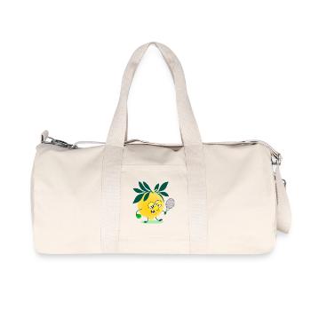 Kinder Tennis Zitrone - Recycelte Canvas-Sporttasche von Stanley/Stella - Naturweiß - Vorne