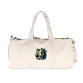 Ziegen Fitness / Trainer Goat - Recycelte Canvas-Sporttasche von Stanley/Stella - Naturweiß - Vorne