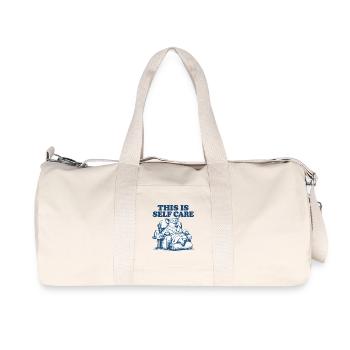 Selbstfürsorge-Bär in Entspannungsmodus - Recycelte Canvas-Sporttasche von Stanley/Stella - Naturweiß - Vorne