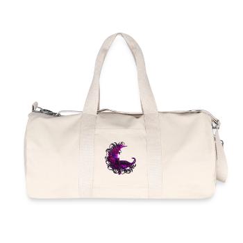 Mondrose Katze im violetten Mond - Recycelte Canvas-Sporttasche von Stanley/Stella - Naturweiß - Vorne
