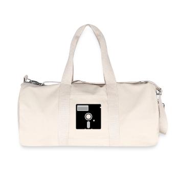 retro floppy disk - Recycled Canvas Sports Bag by Stanley/Stella - natural - Front