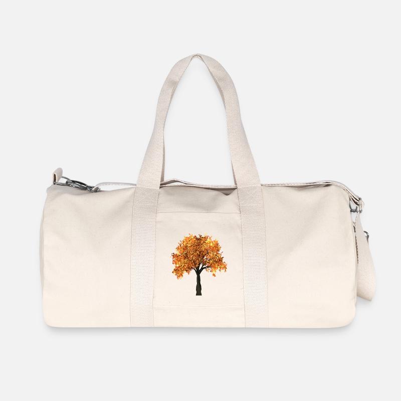 tree baum blaetter herbst niederlassungen isoliert - Recycelte Canvas-Sporttasche von Stanley/Stella - Naturweiß