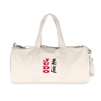 Judo - Sac de sport en toile recyclée Stanley/Stella - blanc naturel - Devant