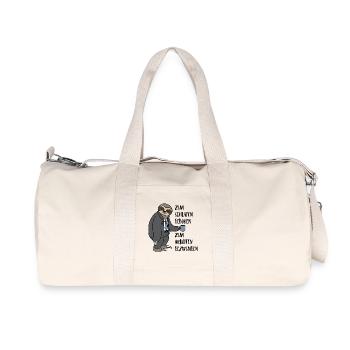 Faultier Zum Schlafen Geboren Arbeiten Gezwungen - Recycelte Canvas-Sporttasche von Stanley/Stella - Naturweiß - Vorne