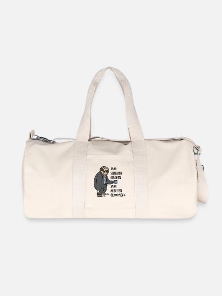 Faultier Zum Schlafen Geboren Arbeiten Gezwungen - Recycelte Canvas-Sporttasche von Stanley/Stella - Naturweiß