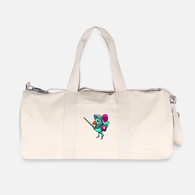 Conception d'oiseau coloré chevaleresque - Sac de sport en toile recyclée Stanley/Stella - blanc naturel