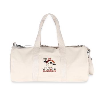 The sky is not the limit, its my playground - Recycelte Canvas-Sporttasche von Stanley/Stella - Naturweiß - Vorne