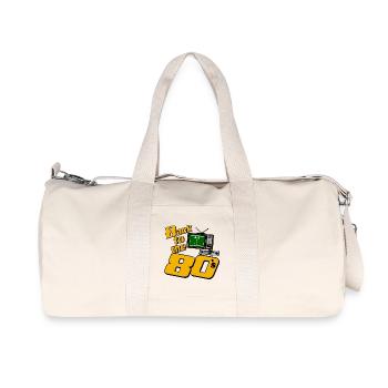Back to the 80s Retro Graphics - Recycled Canvas Sports Bag by Stanley/Stella - natural - Front