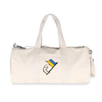 Ukraine - Recycelte Canvas-Sporttasche von Stanley/Stella - Naturweiß - Vorne