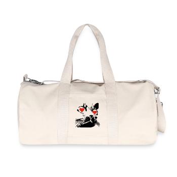 A black cat's love - Recycled Canvas Sports Bag by Stanley/Stella - natural - Front