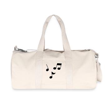 Musiknoten - Recycelte Canvas-Sporttasche von Stanley/Stella - Naturweiß - Vorne