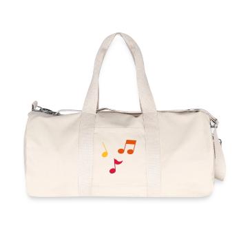 Musiknoten – 3 Farben - Recycelte Canvas-Sporttasche von Stanley/Stella - Naturweiß - Vorne