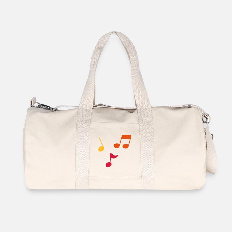 Musiknoten – 3 Farben - Recycelte Canvas-Sporttasche von Stanley/Stella - Naturweiß