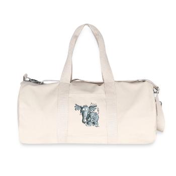 Elefant Mama Und Elefanten Baby - Recycelte Canvas-Sporttasche von Stanley/Stella - Naturweiß - Vorne