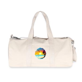 Summer Sunset Beach Watercolor - Recycled Canvas Sports Bag by Stanley/Stella - natural - Front