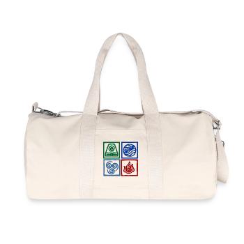 Nation symbols logo of the four forces square - Recycled Canvas Sports Bag by Stanley/Stella - natural - Front