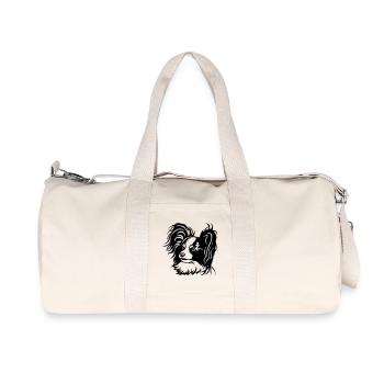 Papillon Kopf - Recycelte Canvas-Sporttasche von Stanley/Stella - Naturweiß - Vorne