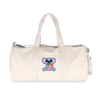 Baby Koala Motif Koala Bear - Recycled Canvas Sports Bag by Stanley/Stella - natural - Front